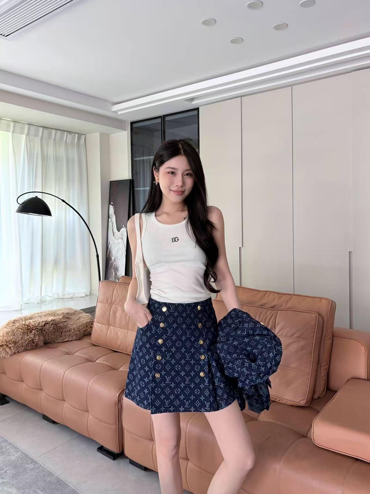 LV ポケットTシャツ＆スカート セットアップ【50％割引+送料無料】