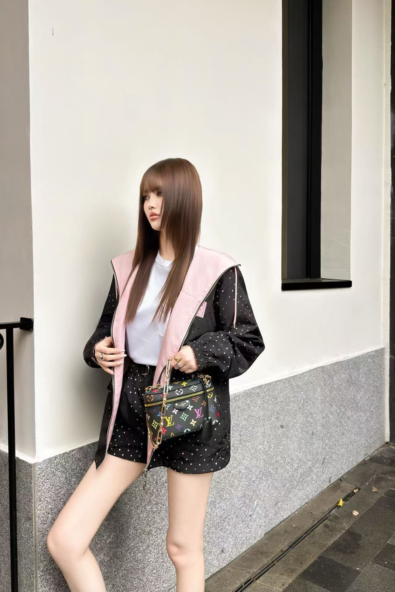 LV フーデッドジャケット＆ショーツ セットアップ【50％割引+送料無料】