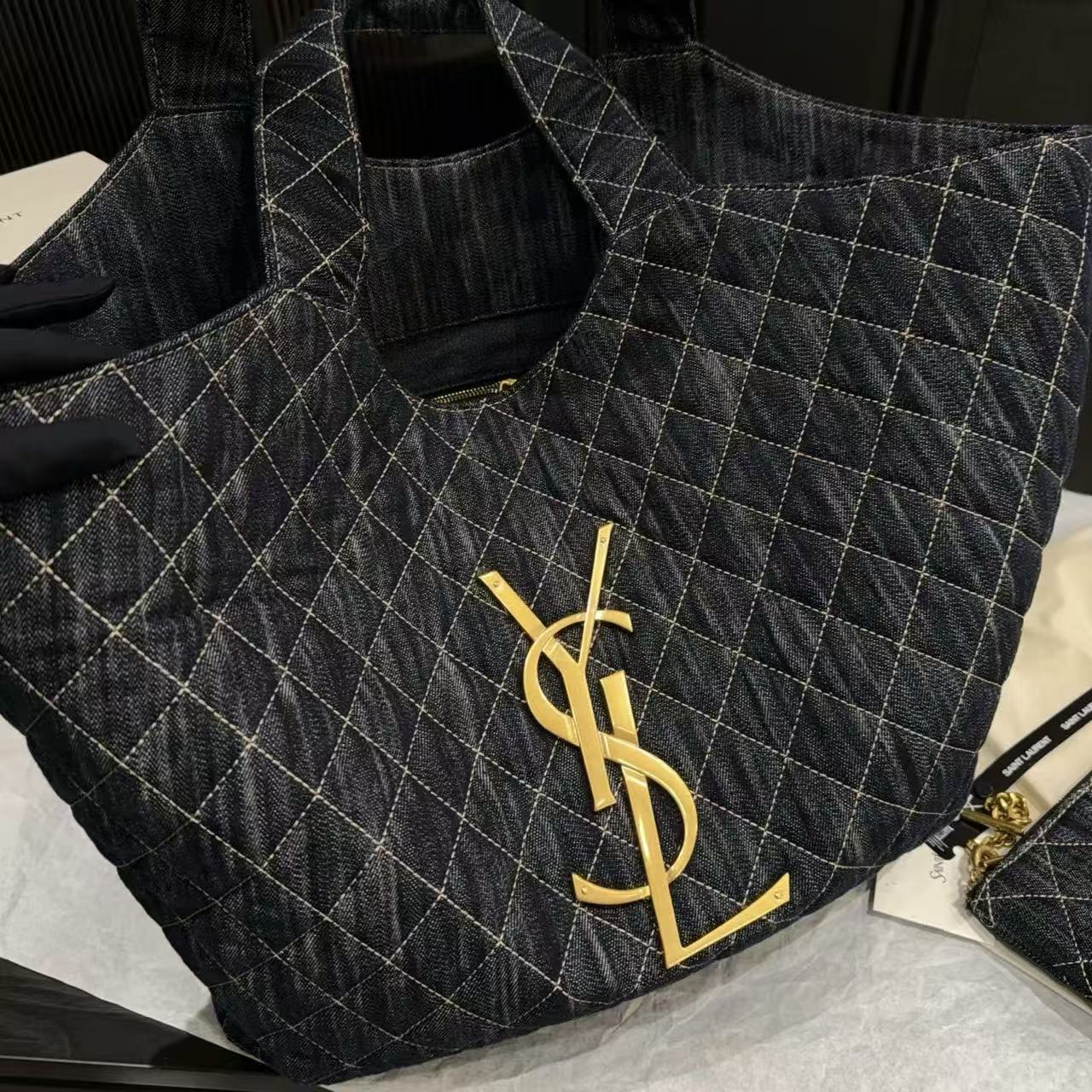 YSL lcareデニムのショッピングバッグ 【50％割引+送料無料】