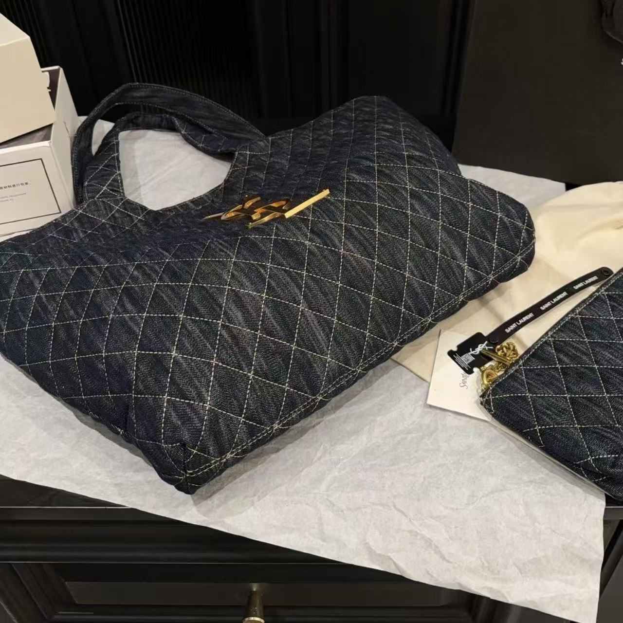 YSL lcareデニムのショッピングバッグ 【50％割引+送料無料】