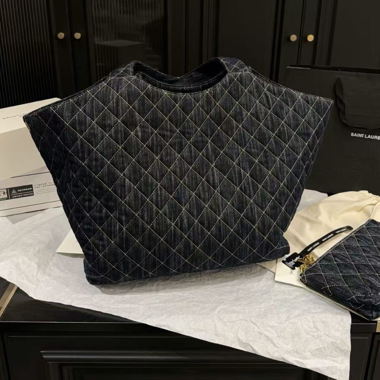 YSL lcareデニムのショッピングバッグ 【50％割引+送料無料】