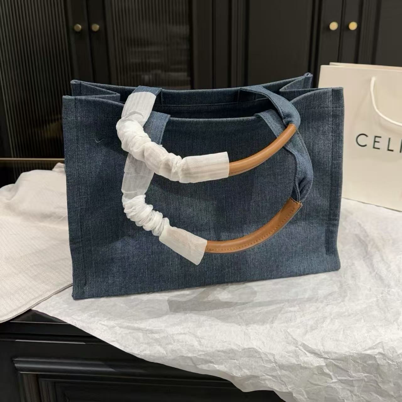 CEL1NE レターデニムショッピングバッグ【50％割引+送料無料】