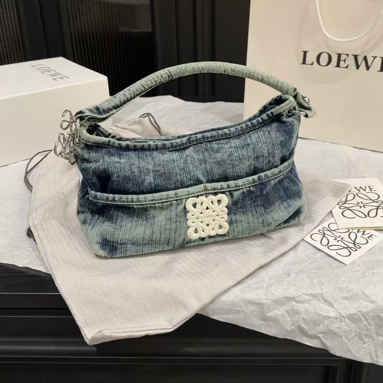 L0WEW デニムトートバッグ【50％割引+送料無料】
