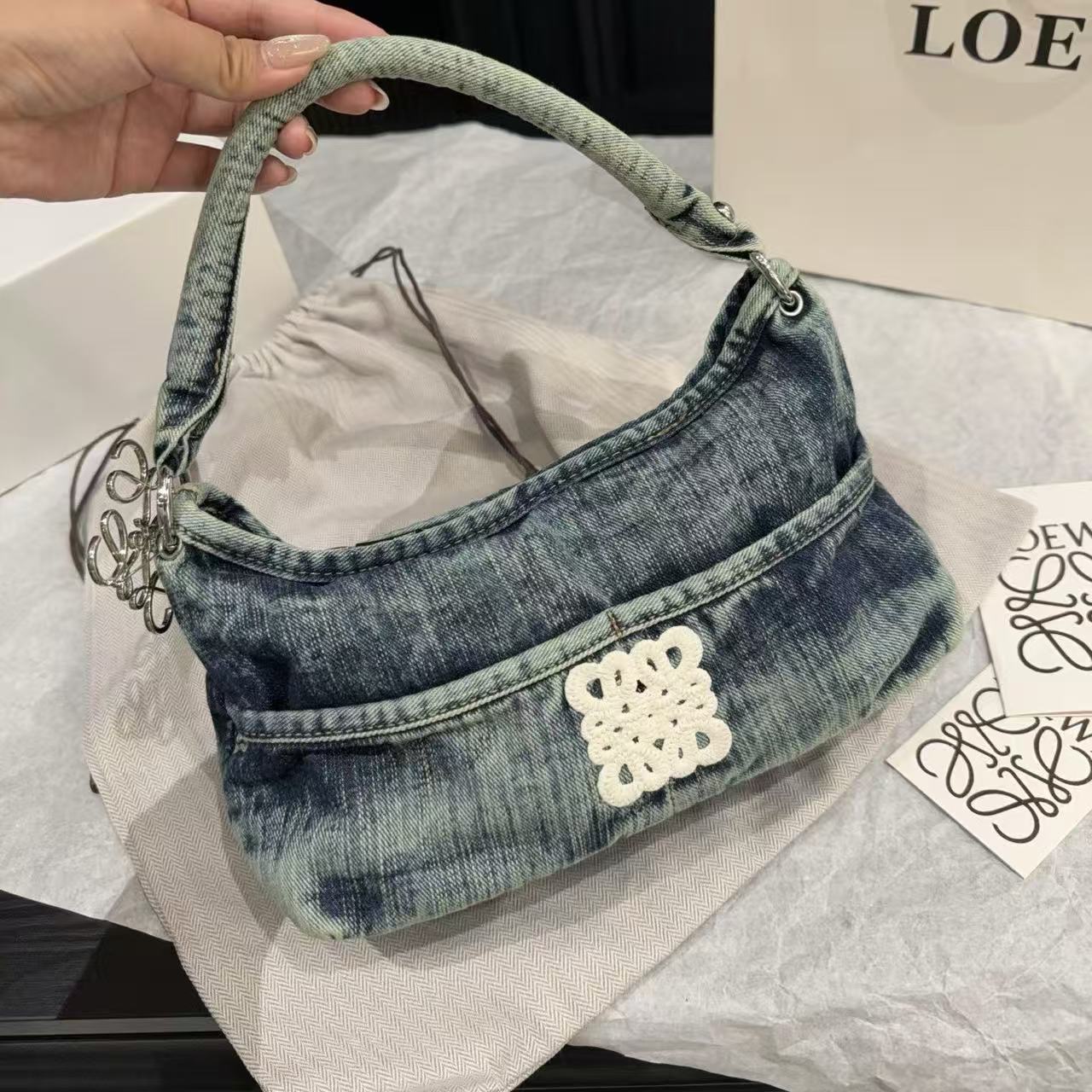 L0WEW デニムトートバッグ【50％割引+送料無料】