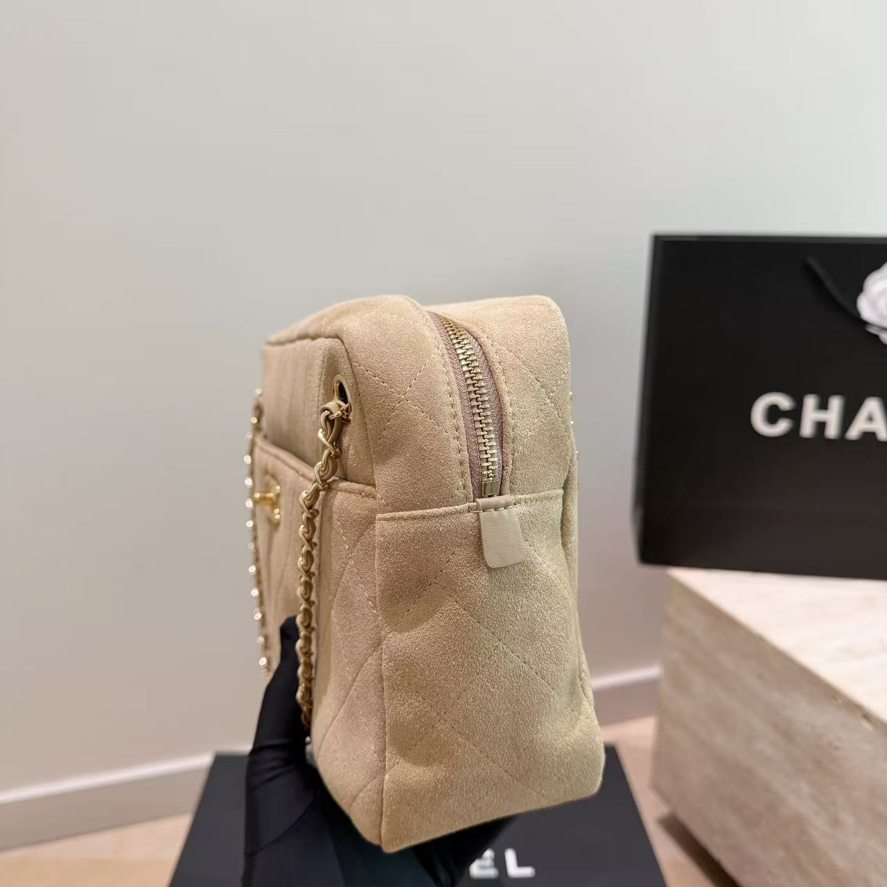 CHANE1 高品質スエードレザーチェーンショルダーバッグ【50％割引+送料無料】