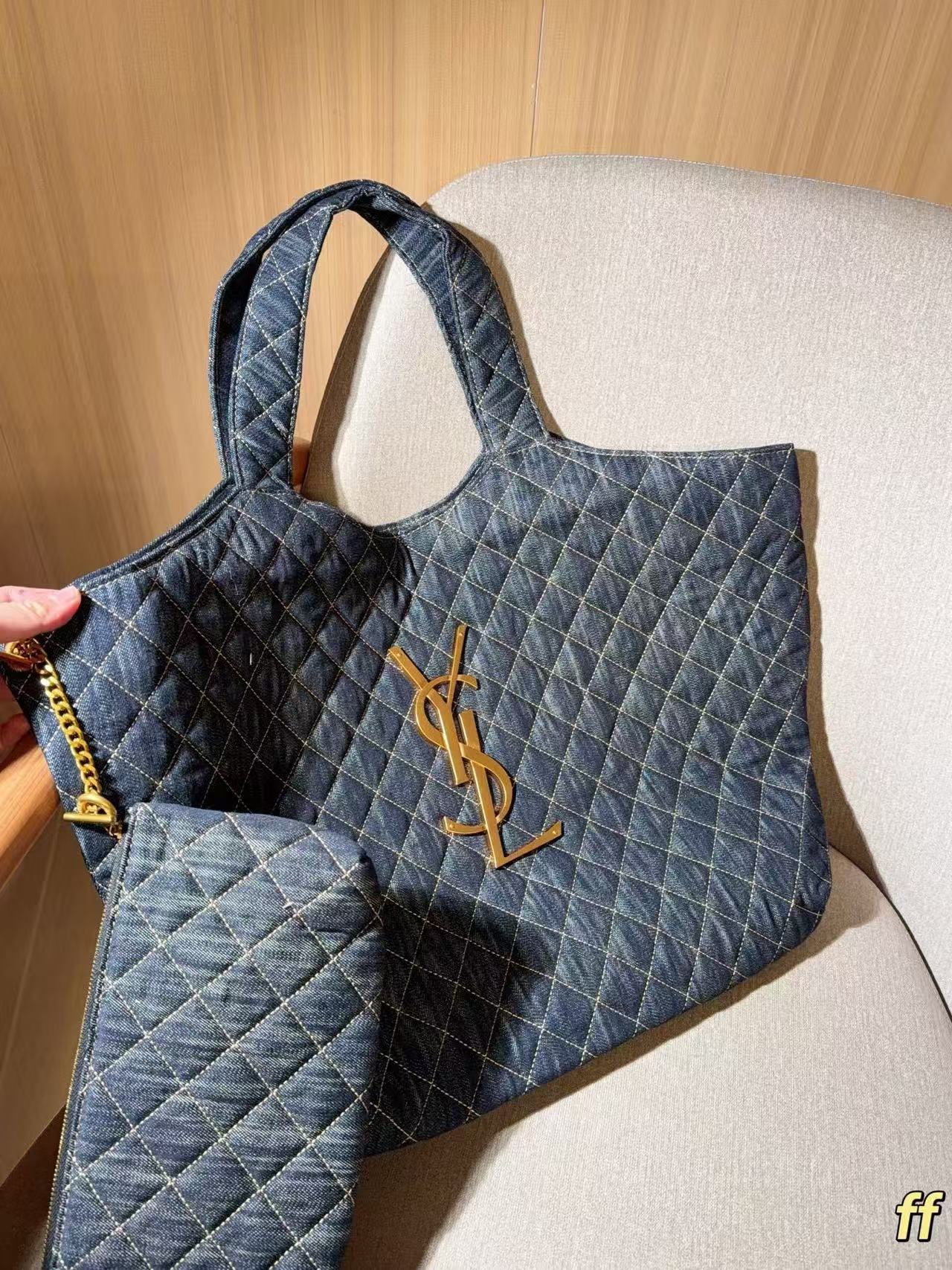 YSLデニムショッピングバッグ【50％割引+送料無料】