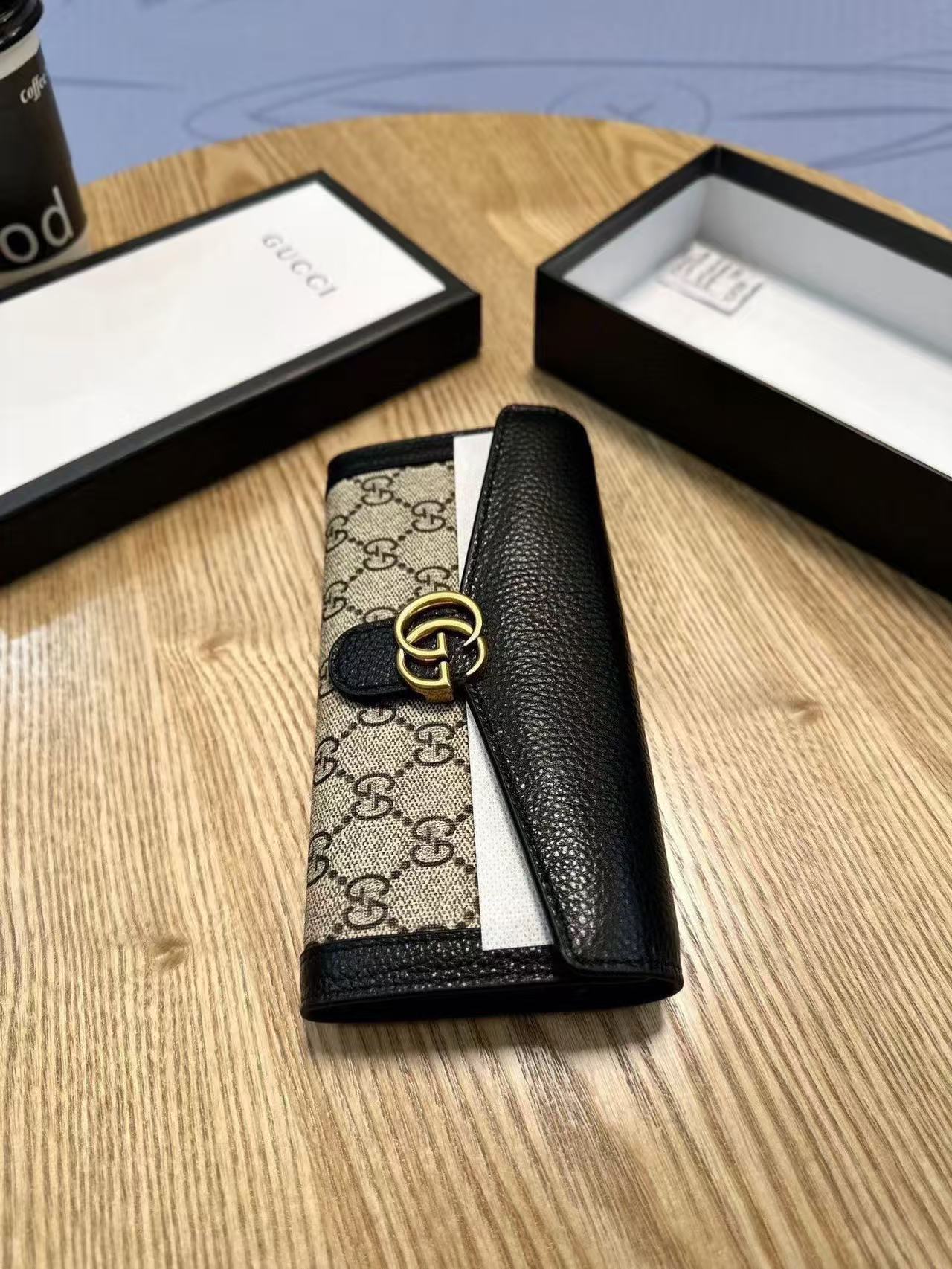 GUCC1 レザー長財布【50％割引+送料無料】
