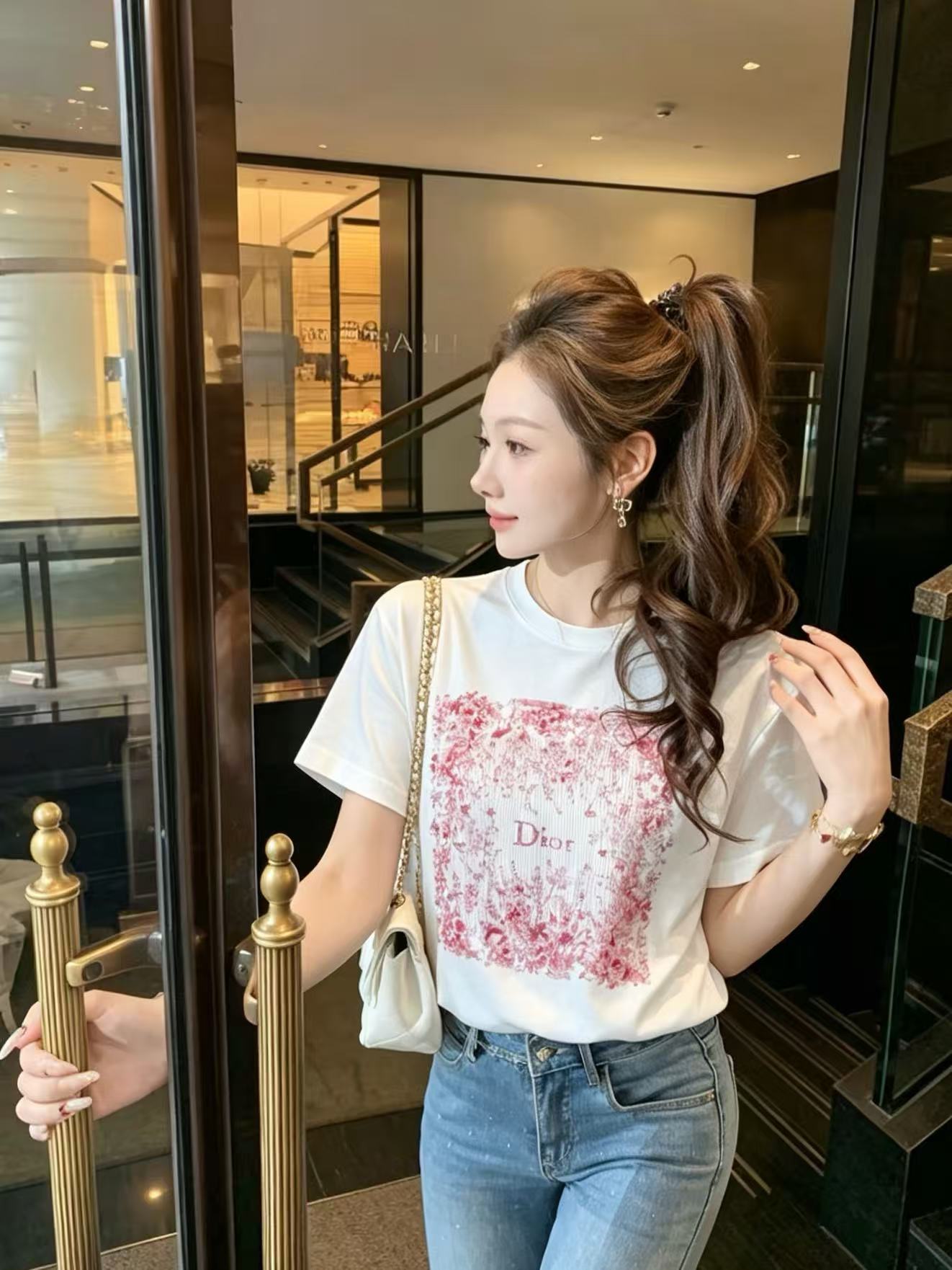 DIOR プリントTシャツ【50％割引+送料無料】
