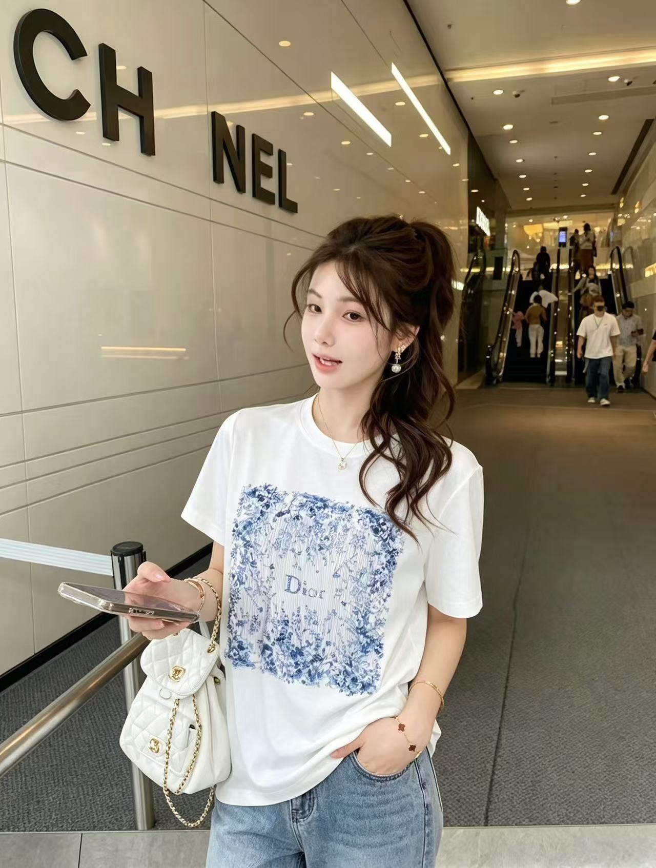 DIOR プリントTシャツ【50％割引+送料無料】