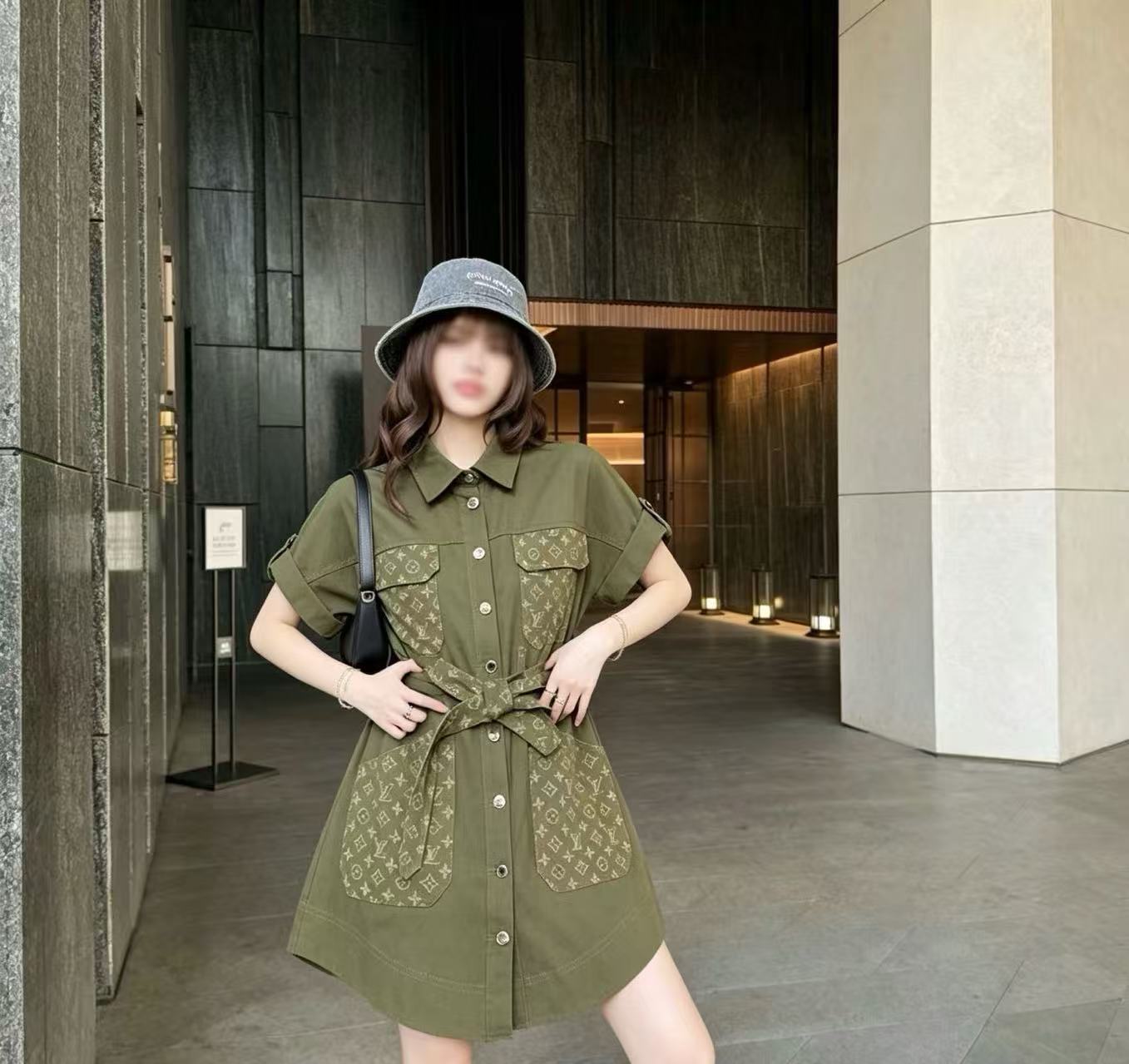 LV レースアップ デニムドレス【50％割引+送料無料】