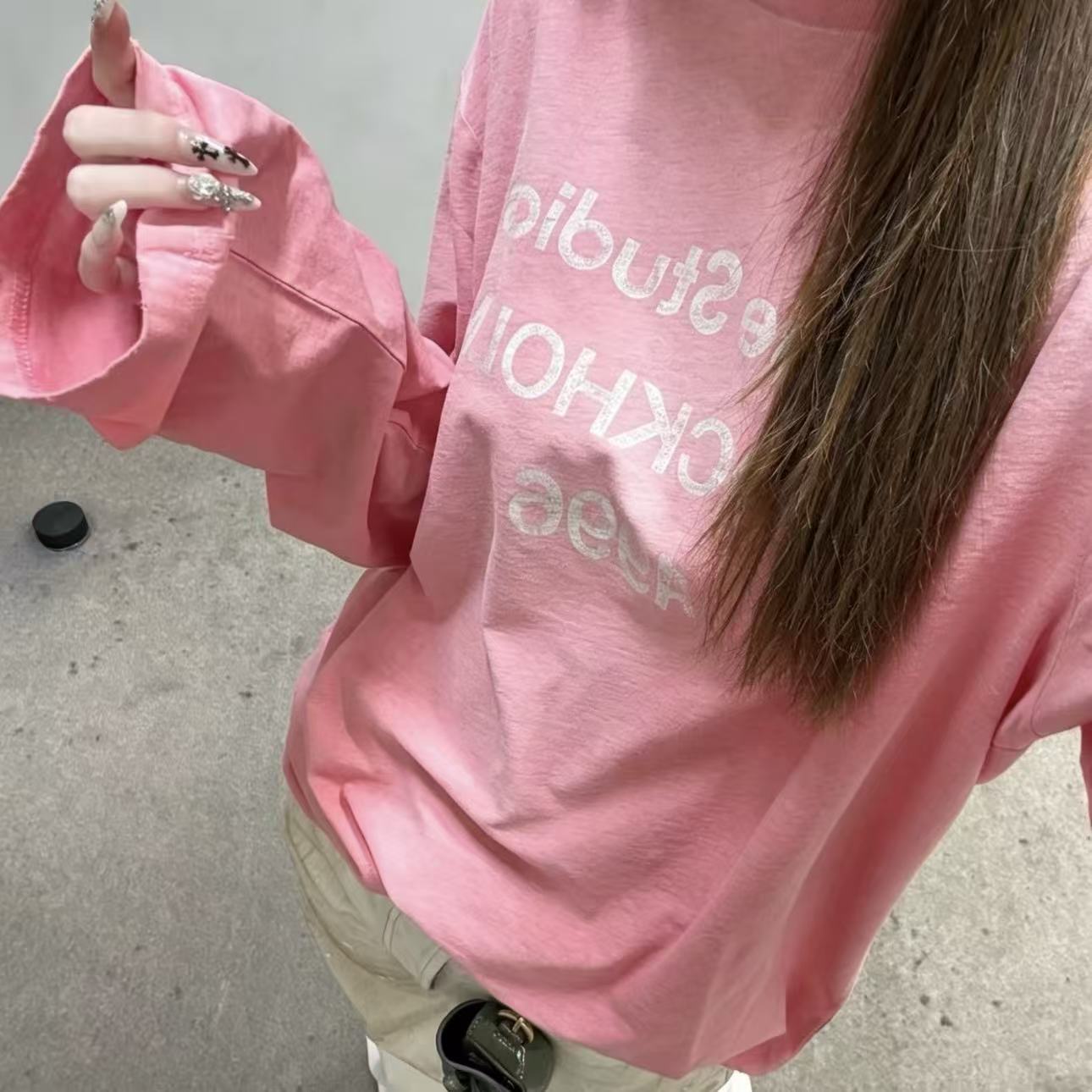 Acne Studios長袖レターTシャツ【50％割引+送料無料】
