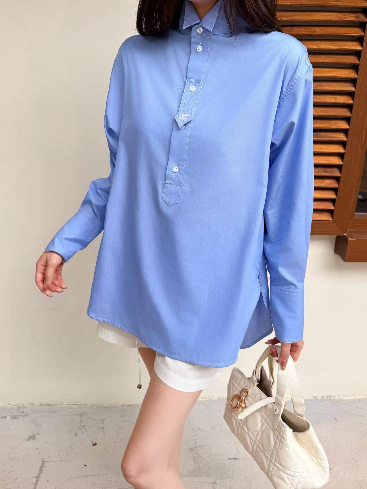 CEL1NE 刺繍ロゴ入り長袖シャツ【50％割引+送料無料】