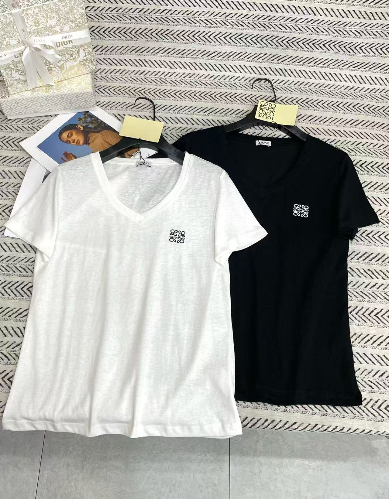 L0WEW シンプルな刺繍ロゴTシャツ【50％割引+送料無料】