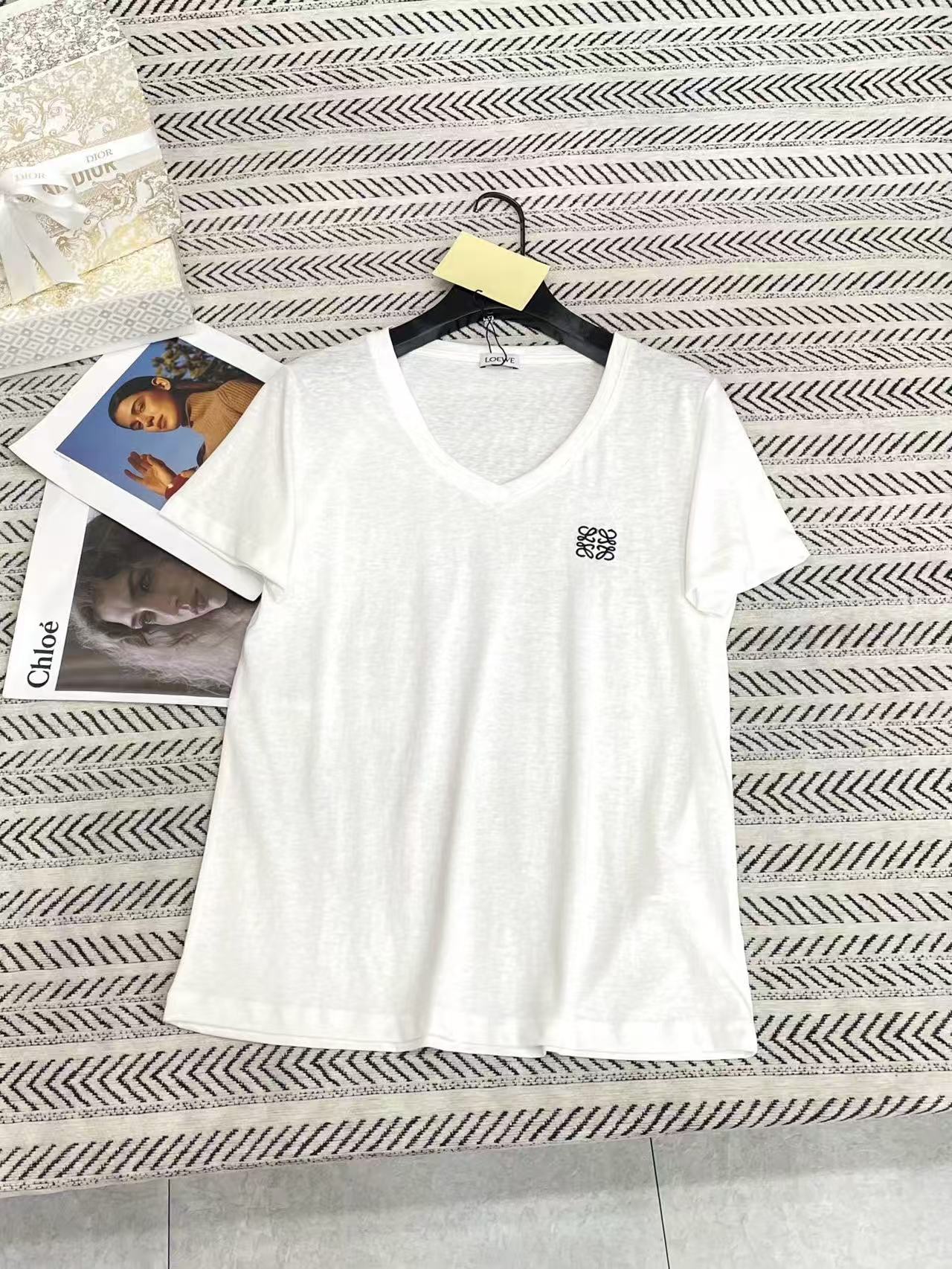 L0WEW シンプルな刺繍ロゴTシャツ【50％割引+送料無料】