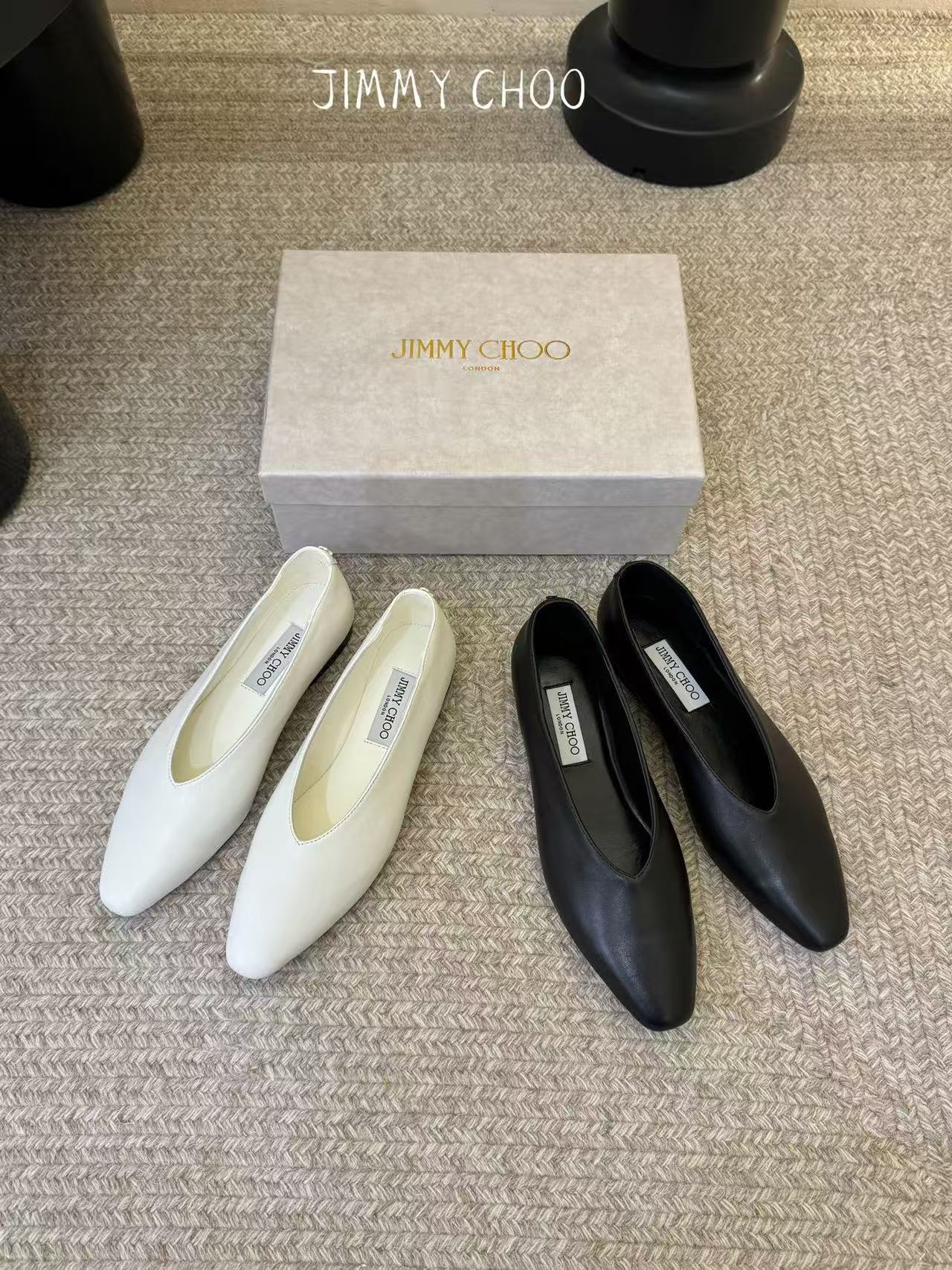 jimmycho0 高品質シープスキンフラットシューズ【50％割引+送料無料】