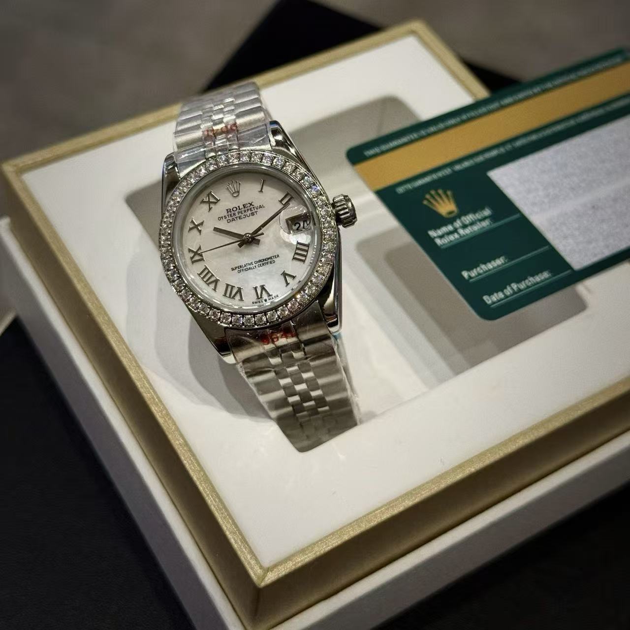 ROLEXスチールバンドのダイヤモンドウォッチ【50％割引+送料無料】