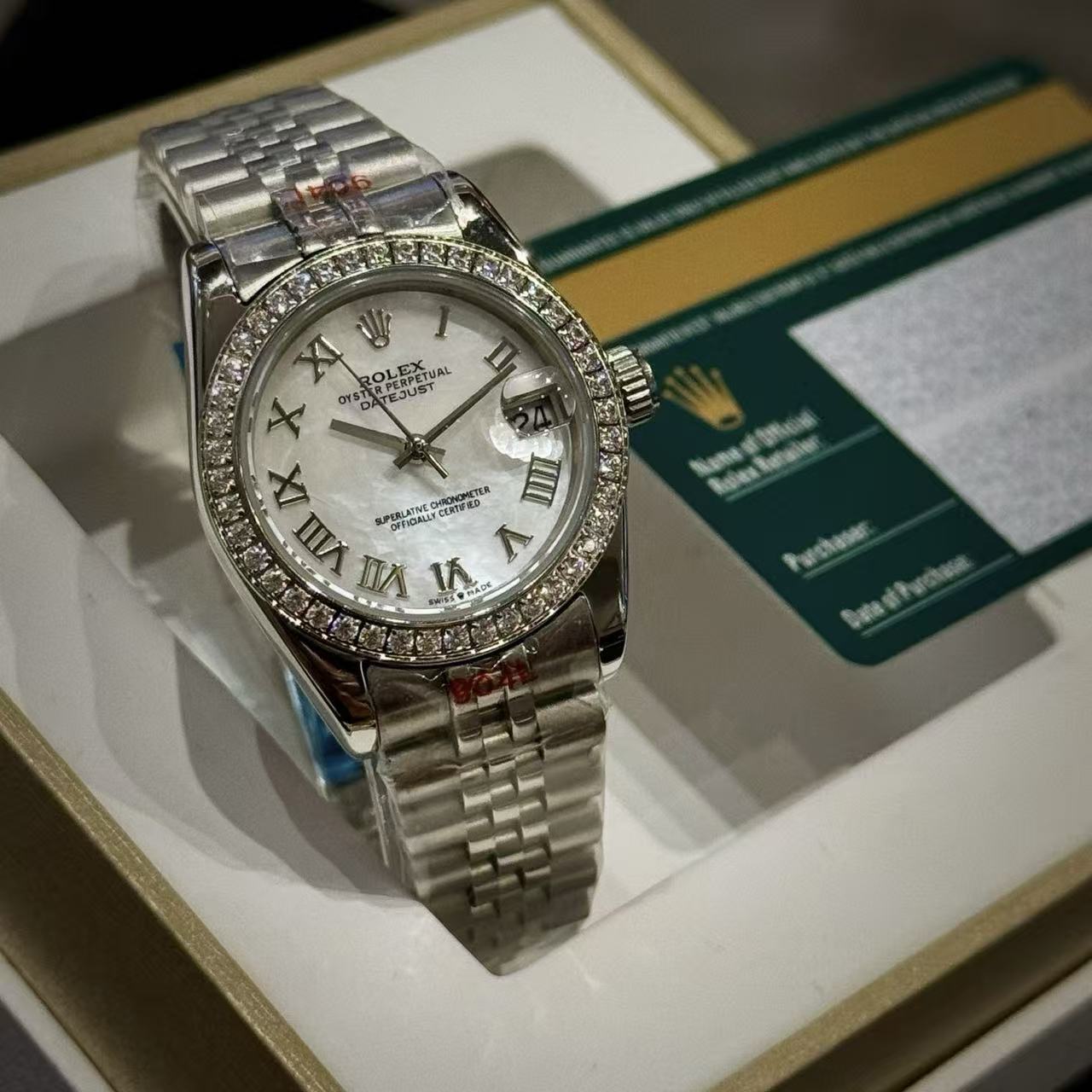 ROLEXスチールバンドのダイヤモンドウォッチ【50％割引+送料無料】