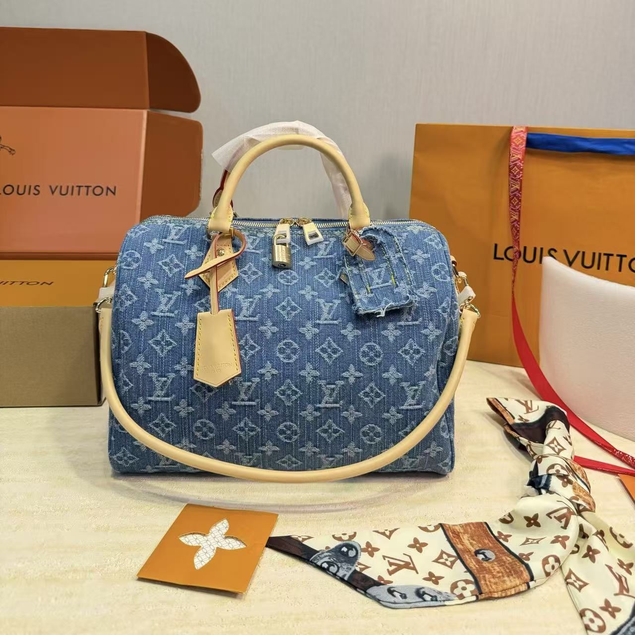 LV Speedyデニムのハンドバッグ【50％割引+送料無料】