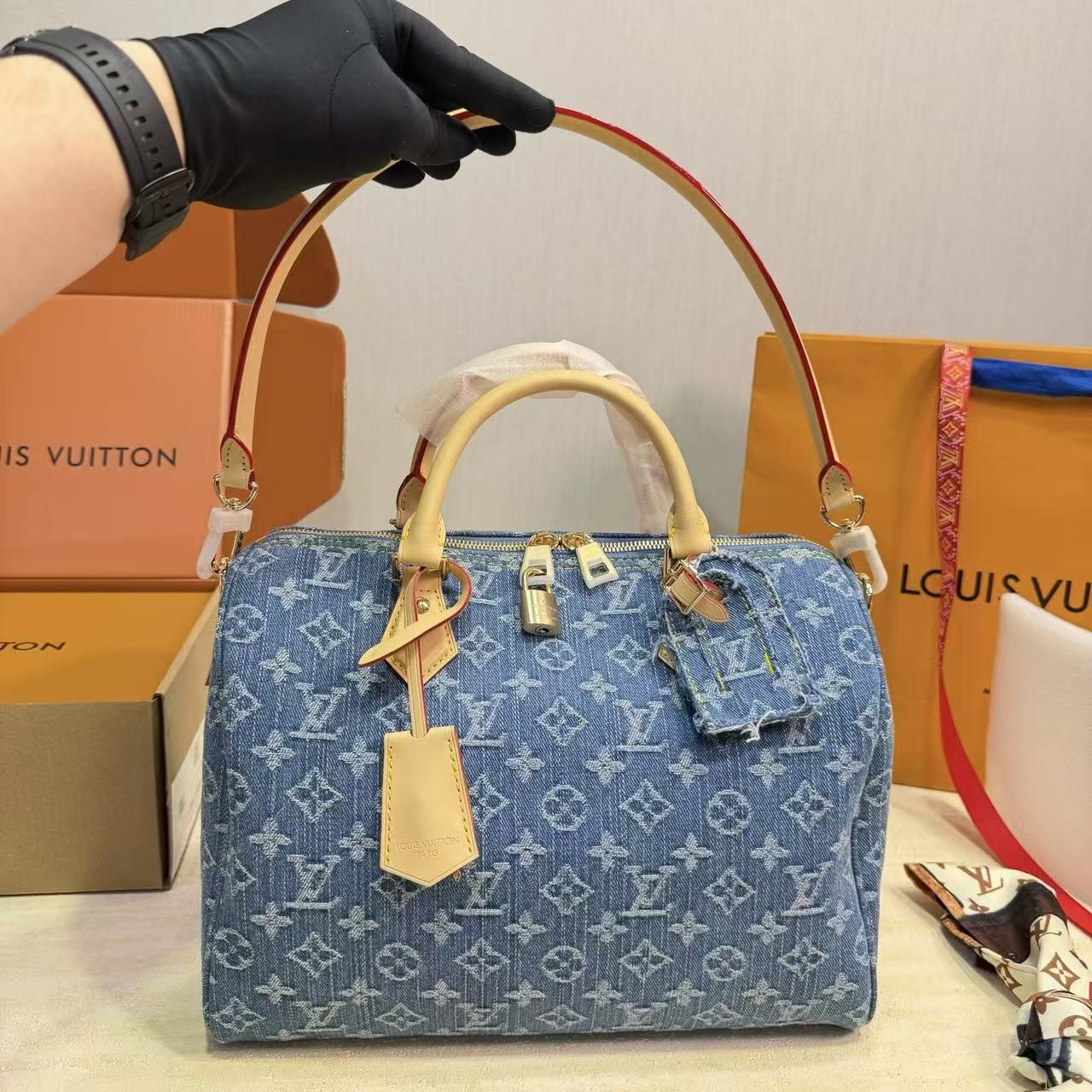 LV Speedyデニムのハンドバッグ【50％割引+送料無料】