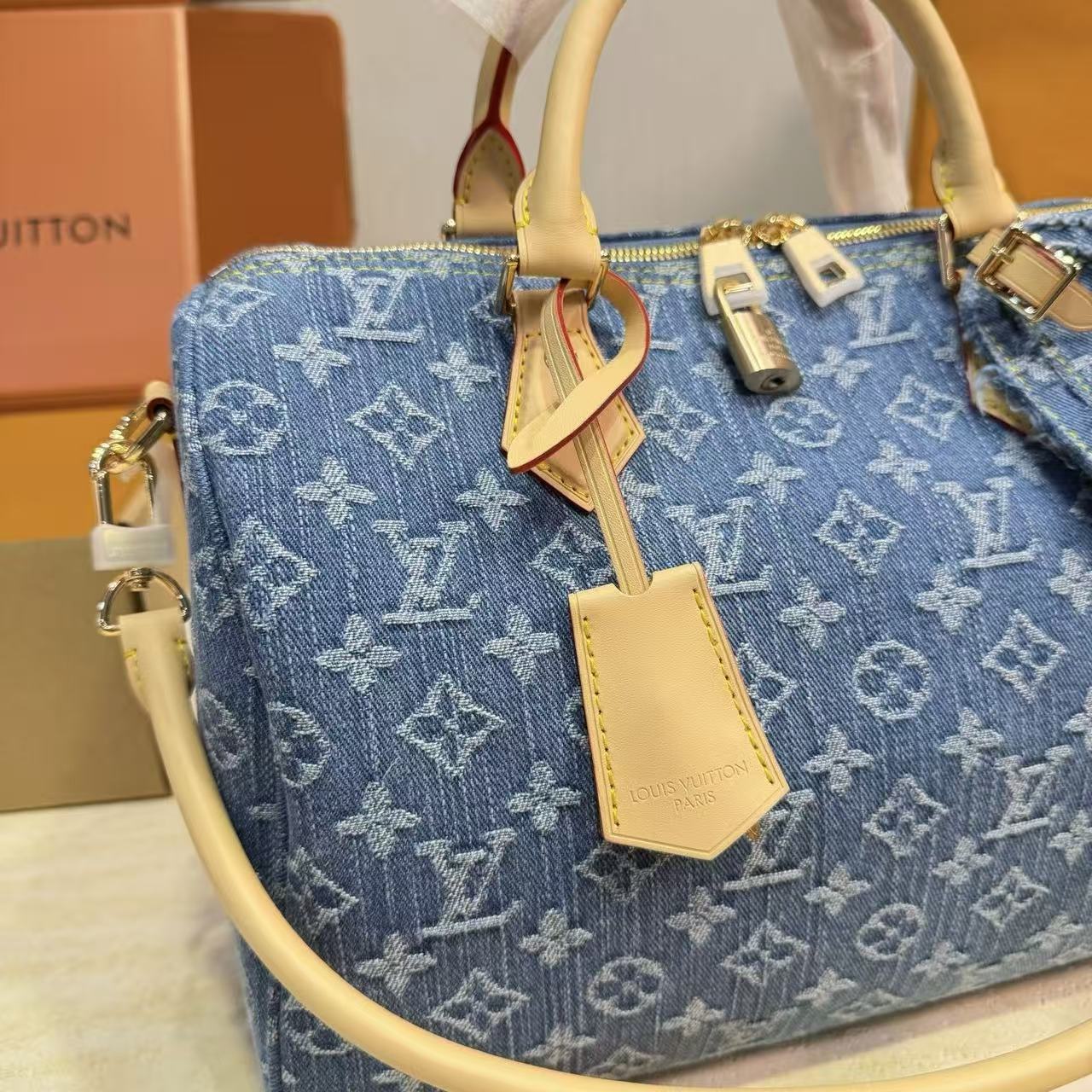 LV Speedyデニムのハンドバッグ【50％割引+送料無料】