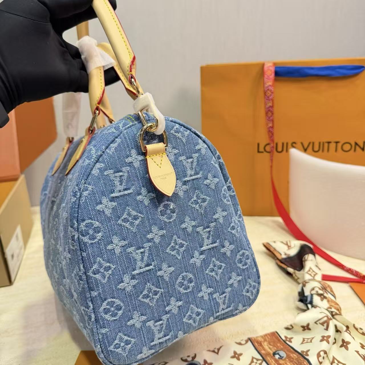 LV Speedyデニムのハンドバッグ【50％割引+送料無料】