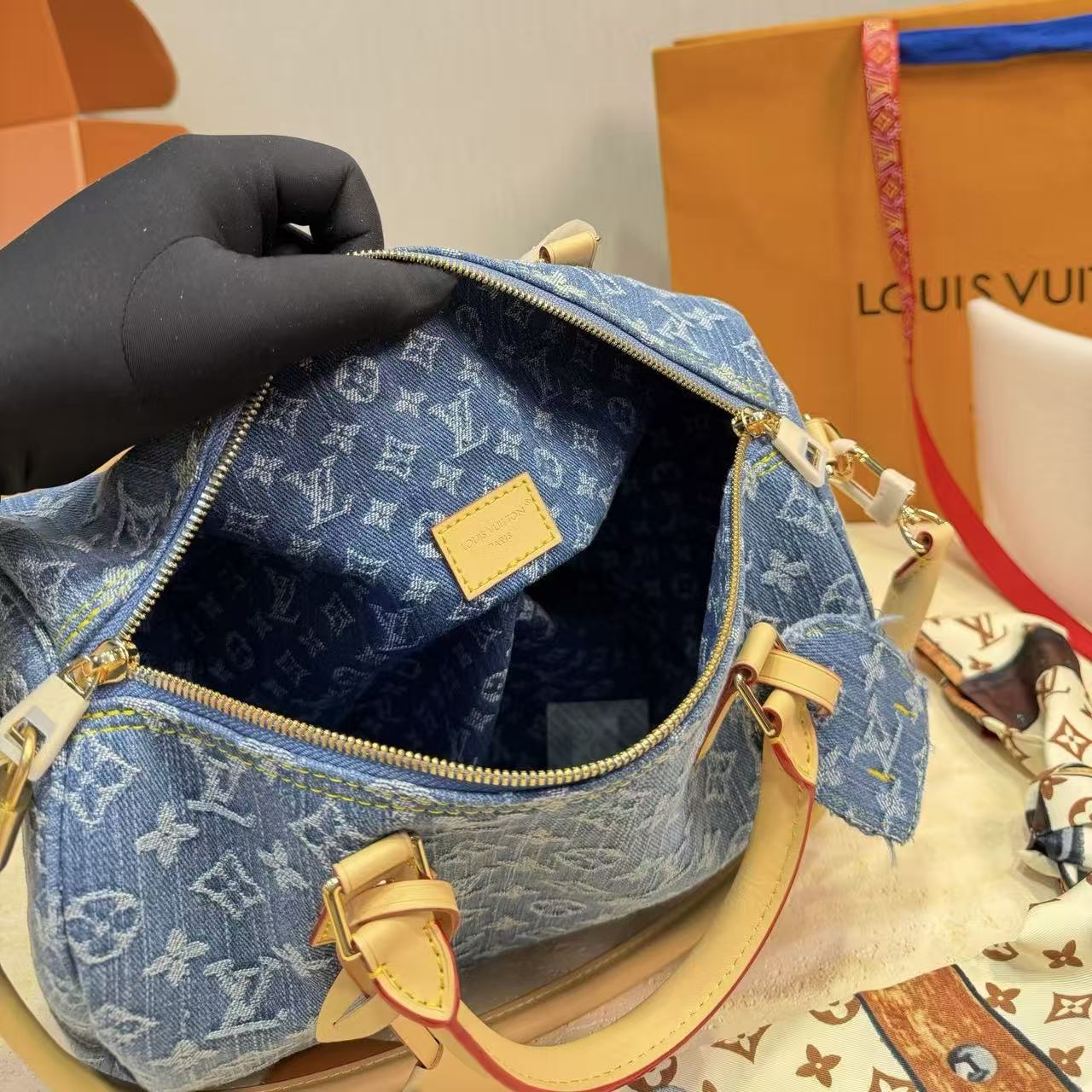 LV Speedyデニムのハンドバッグ【50％割引+送料無料】