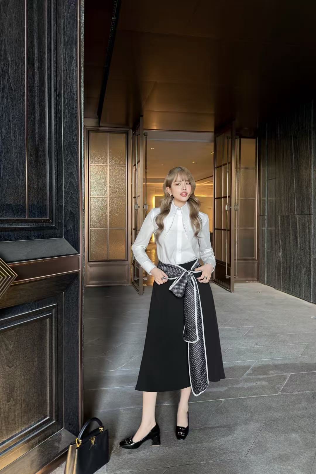 LV レースアップ・フィッシュテールスカート【50％割引+送料無料】