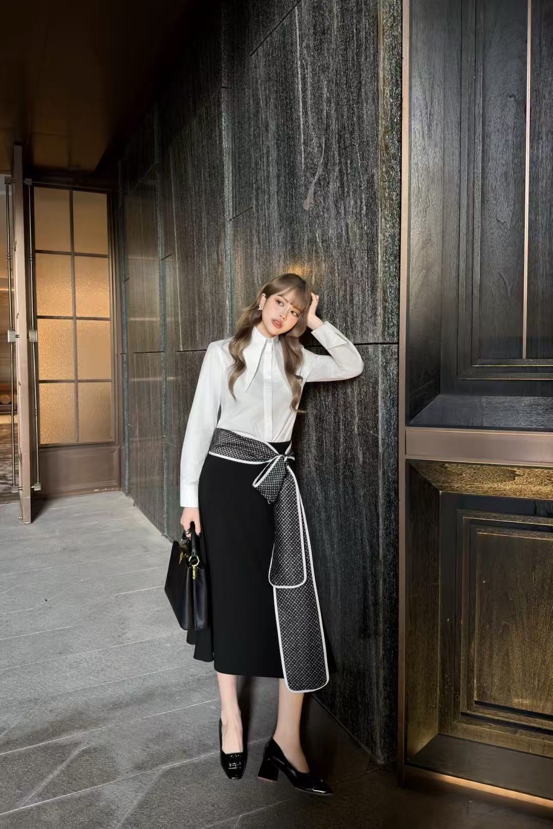 LV レースアップ・フィッシュテールスカート【50％割引+送料無料】