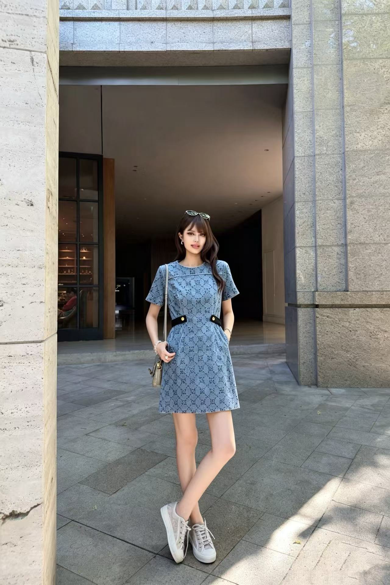 GUCCI ジャカードデニムドレス【50％割引+送料無料】