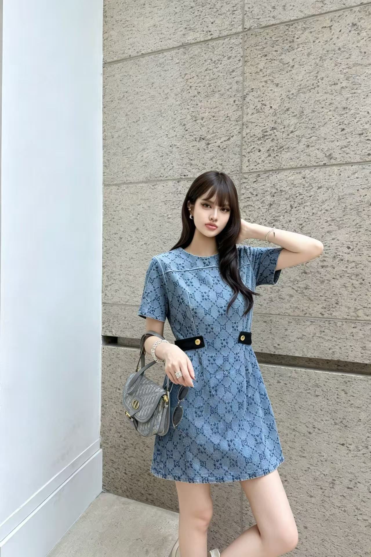 GUCCI ジャカードデニムドレス【50％割引+送料無料】