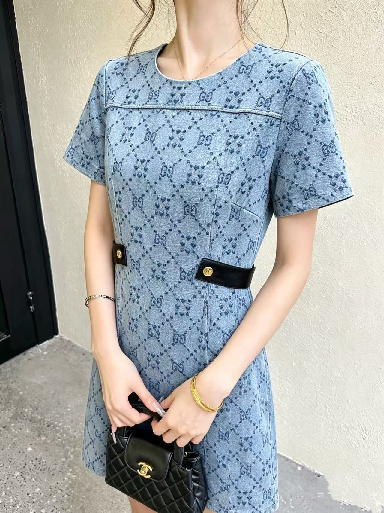 GUCCI ジャカードデニムドレス【50％割引+送料無料】