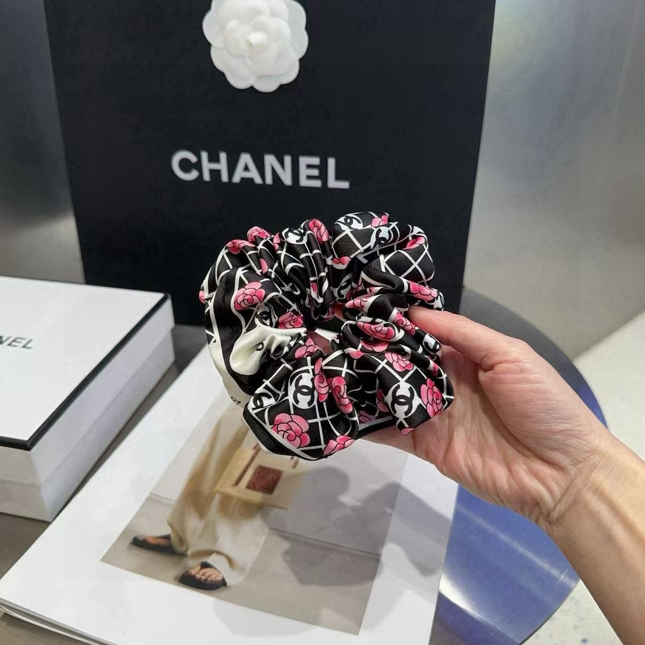 CHANE1 カメリアヘアゴム【50％割引+送料無料】
