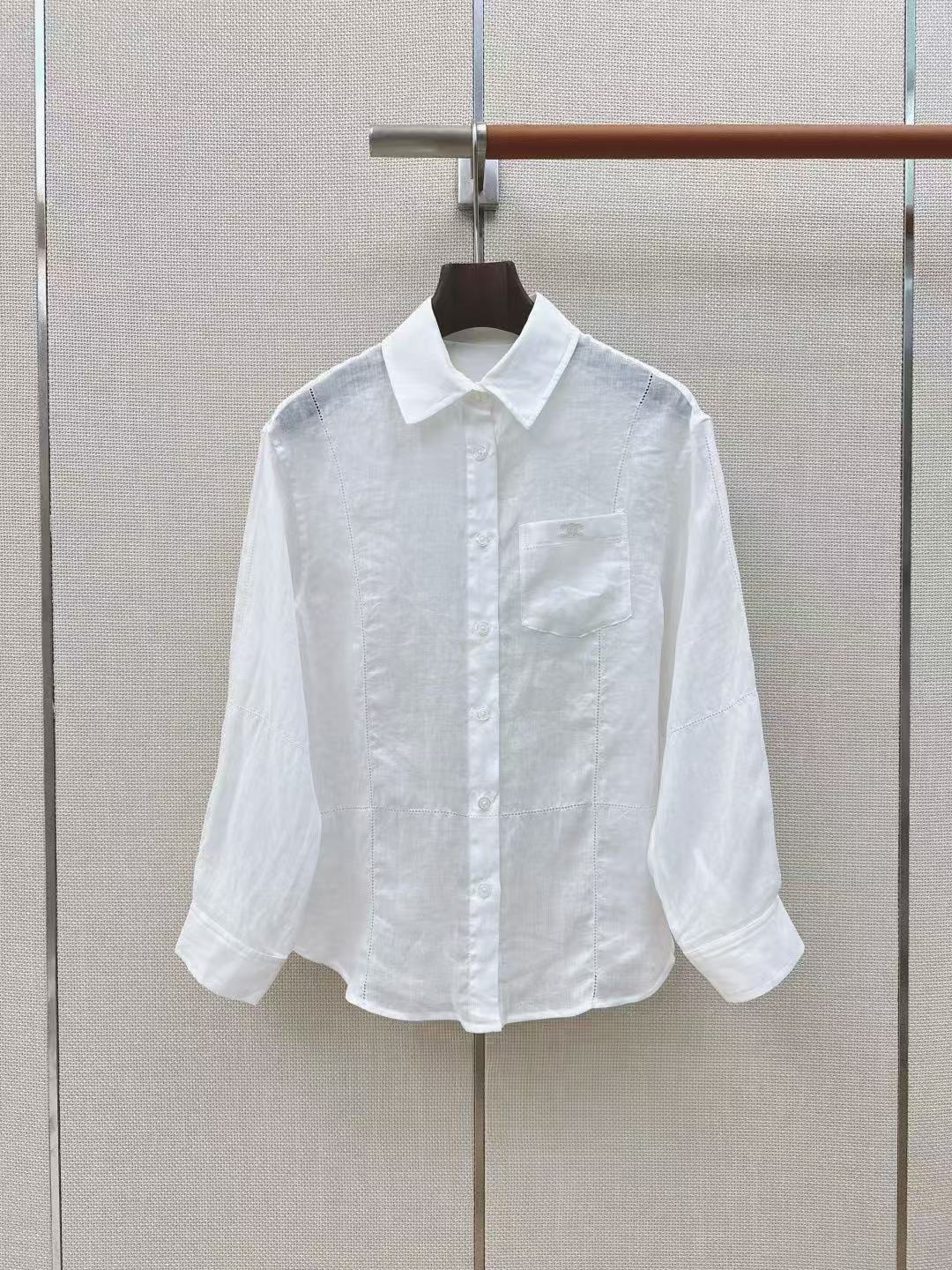 CEL1NE 刺繍ロゴ入りシャツ＋スカート ツーピースセット【50％割引+送料無料】