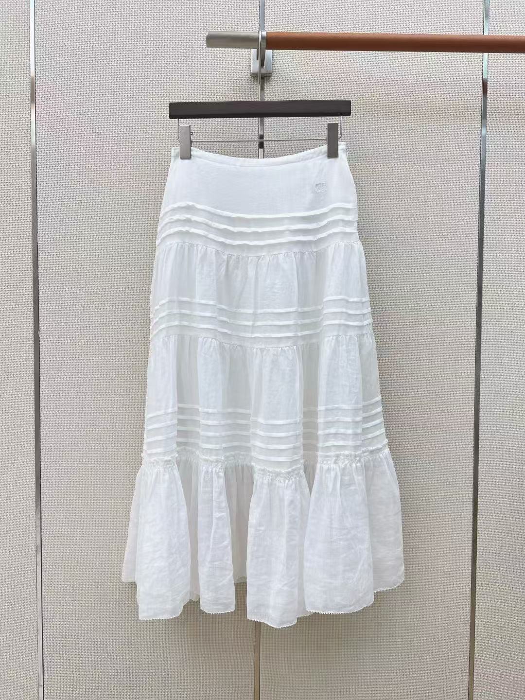 CEL1NE 刺繍ロゴ入りシャツ＋スカート ツーピースセット【50％割引+送料無料】