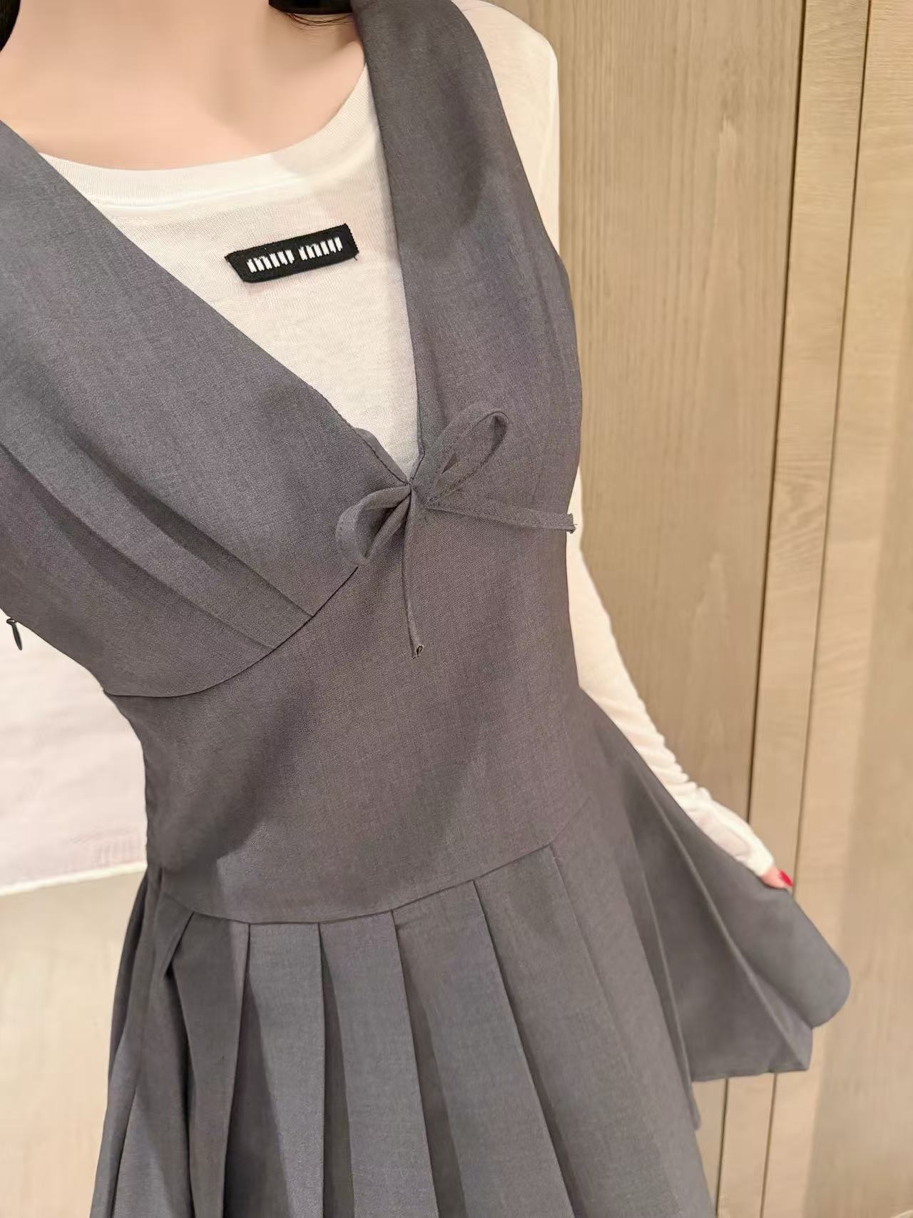 M1UM1U シンプルなTシャツ＋ワンピースのツーピースセット【50％割引+送料無料】