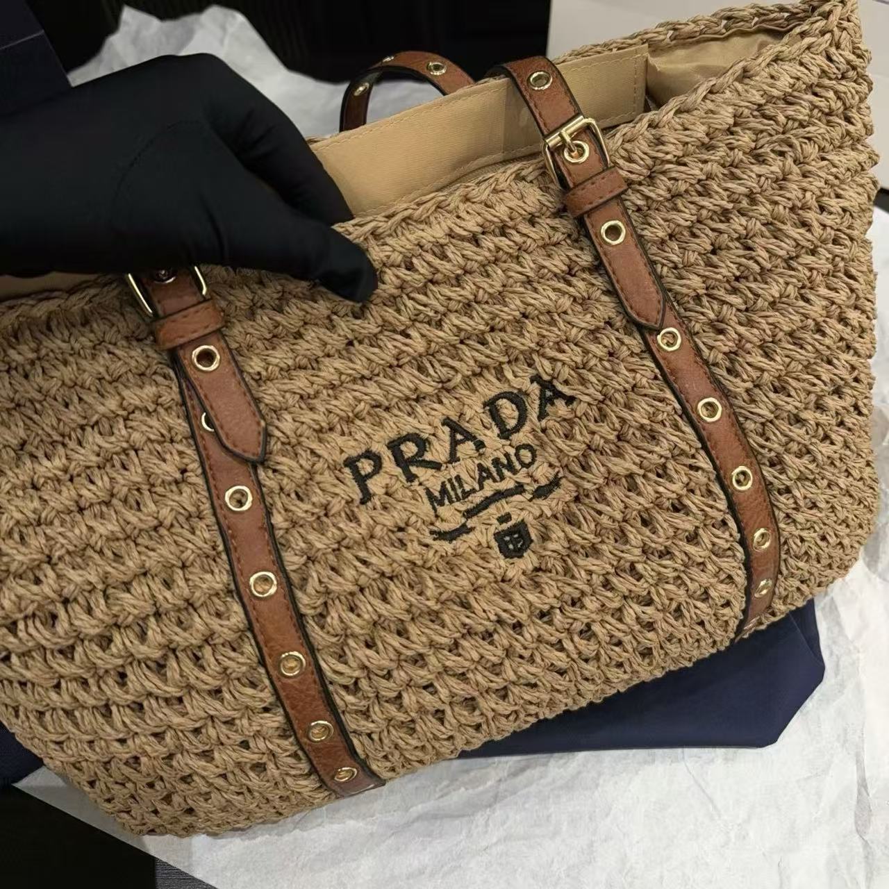 PR4DA ストロー トートバッグ【50％割引+送料無料】
