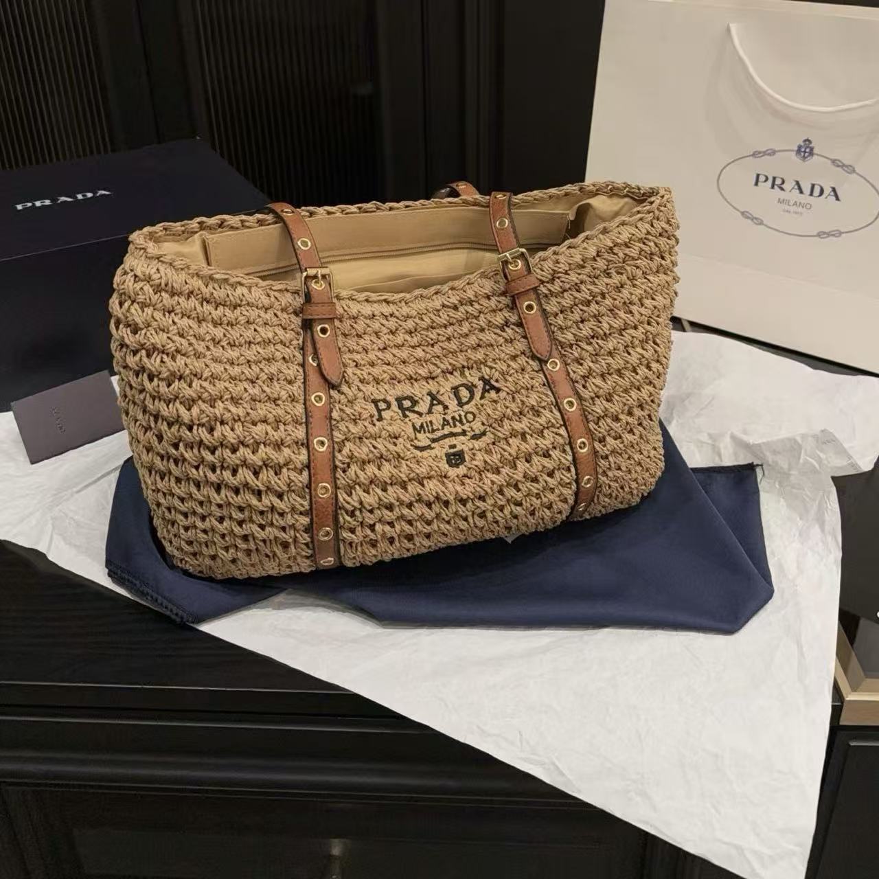 PR4DA ストロー トートバッグ【50％割引+送料無料】