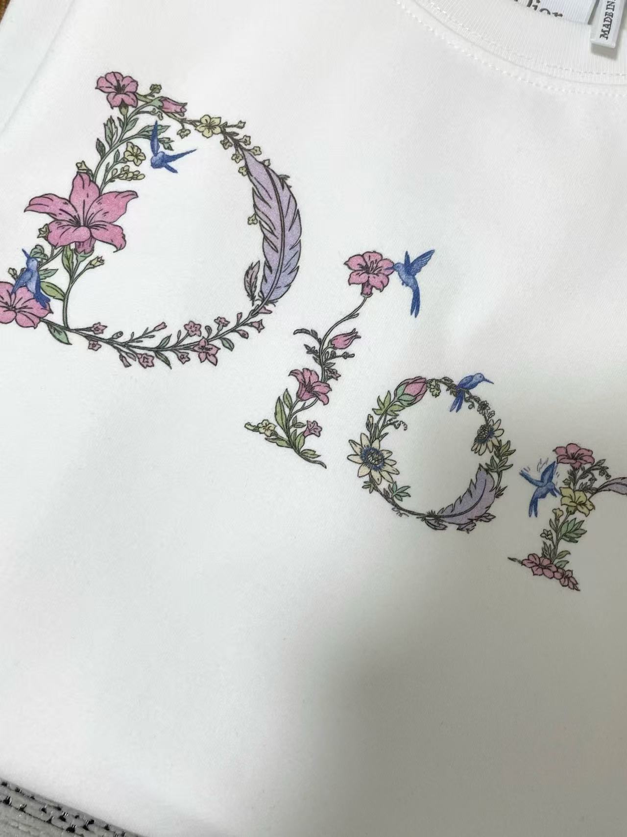 DI0RレタープリントTシャツ【50％割引+送料無料】
