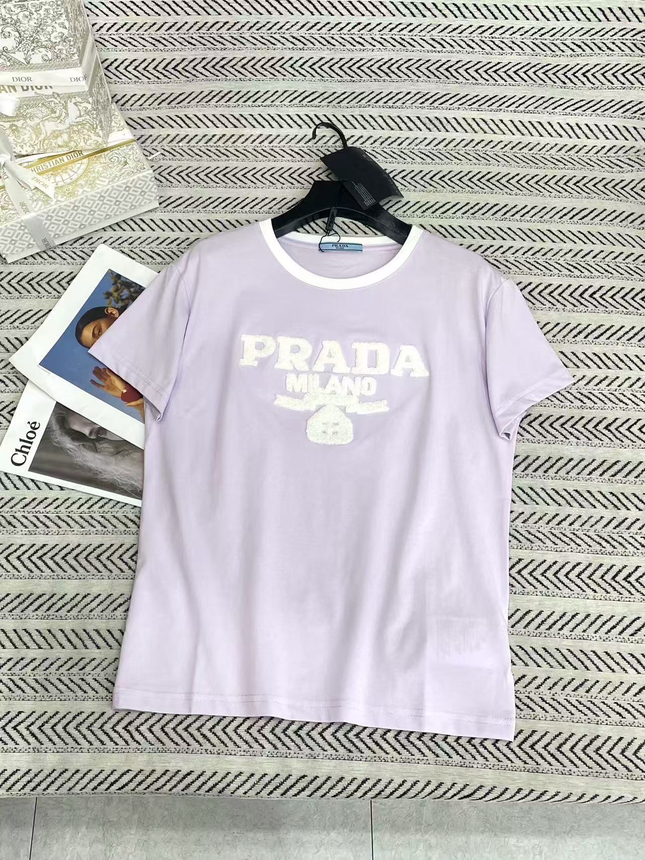 PR4DA 刺繍入りレターTシャツ【50％割引+送料無料】