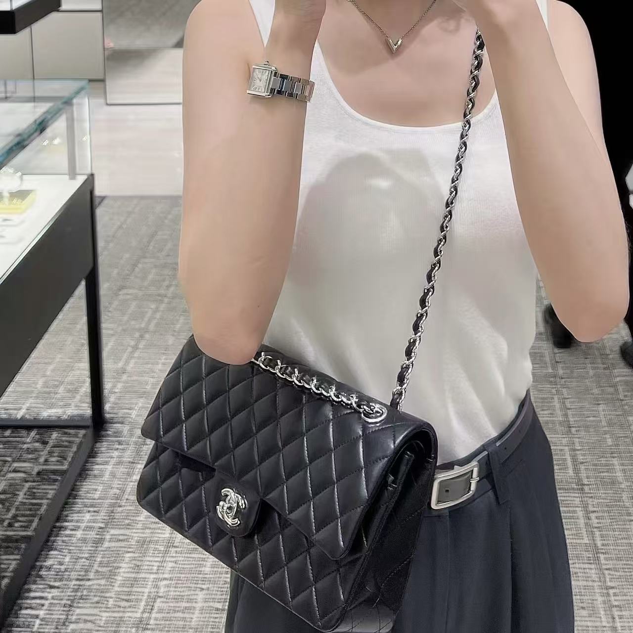 CHANE1 CF チェーンショルダー/クロスボディバッグ【50％割引+送料無料】