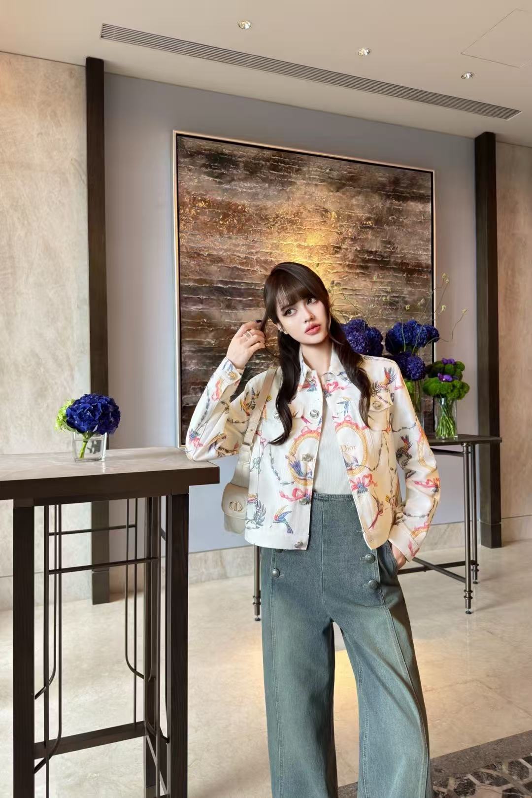 DIOR プリント デニムジャケット【50％割引+送料無料】