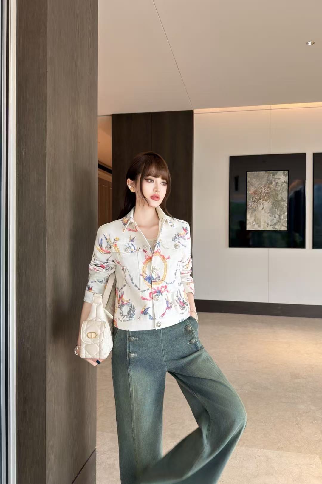 DIOR プリント デニムジャケット【50％割引+送料無料】
