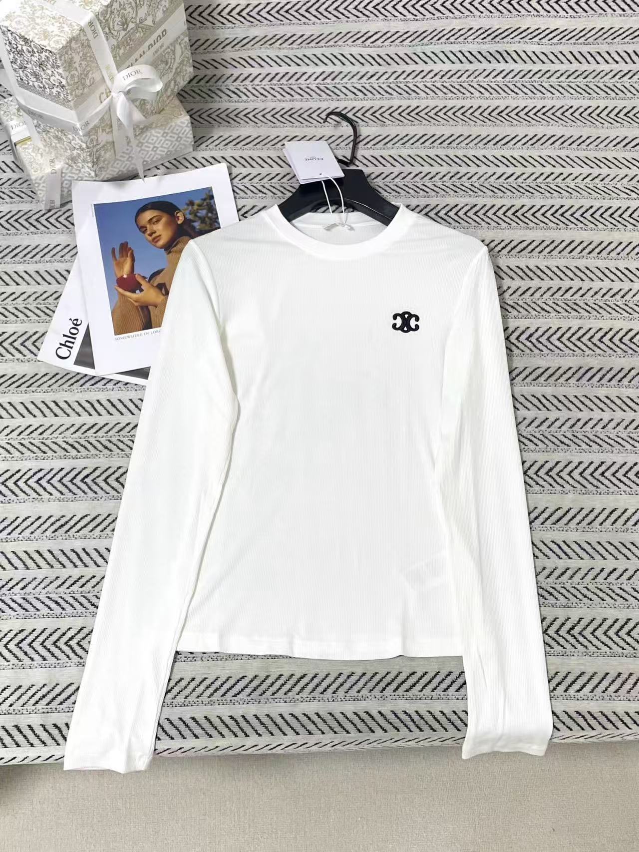 CEL1NE シンプル凱旋門刺繍ロゴTシャツ【50％割引+送料無料】