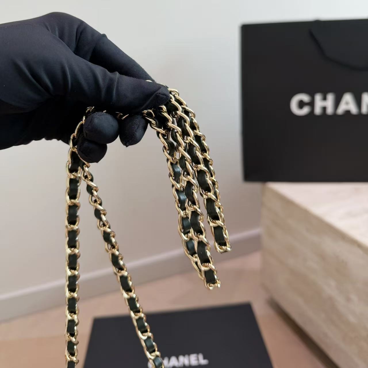 CHANE1 クロコダイル柄チェーンバッグ【50％割引+送料無料】