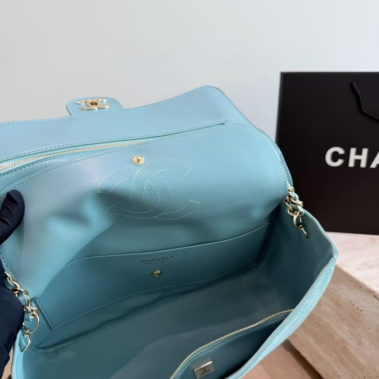 CHANE1 ディアスキン チェーンフラップバッグ【50％割引+送料無料】