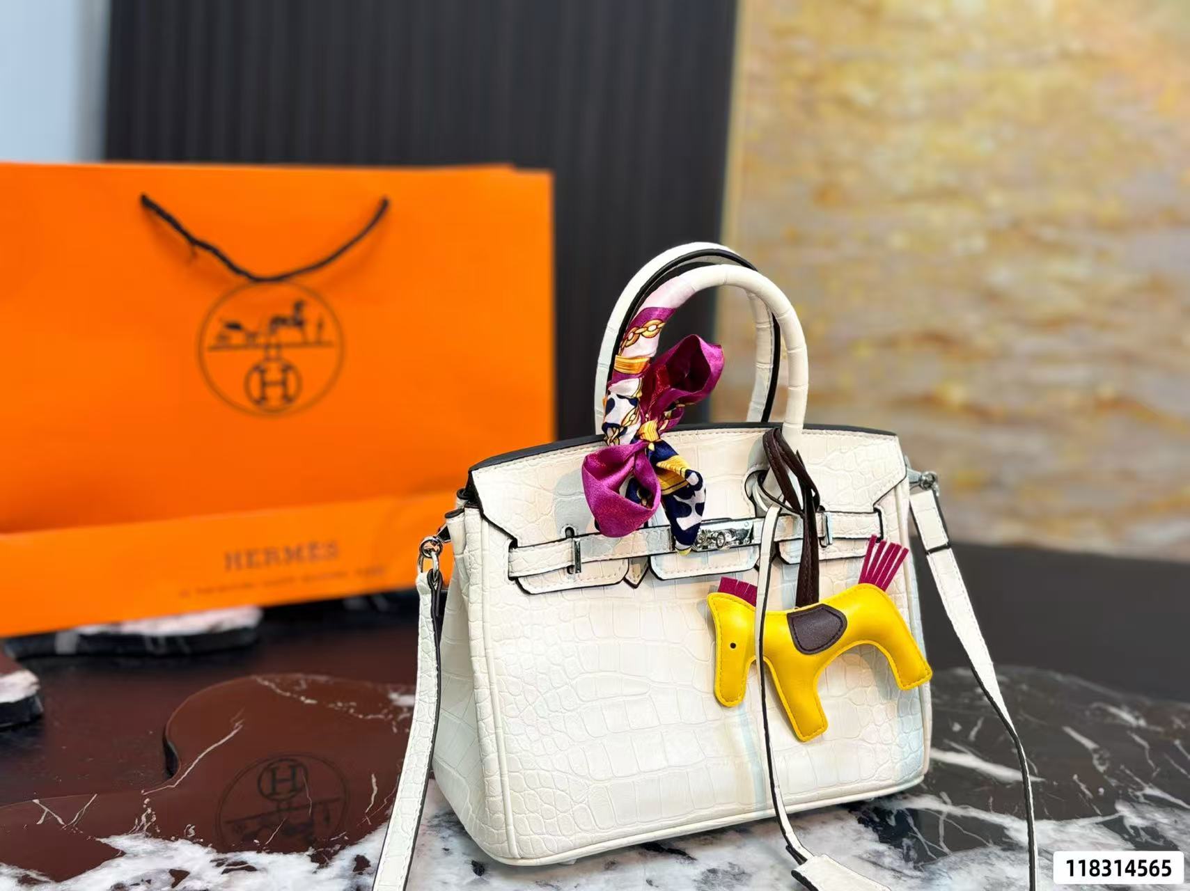 HERME5 birkinクロコダイル型押しハンドバッグ【 50％割引+送料無料】