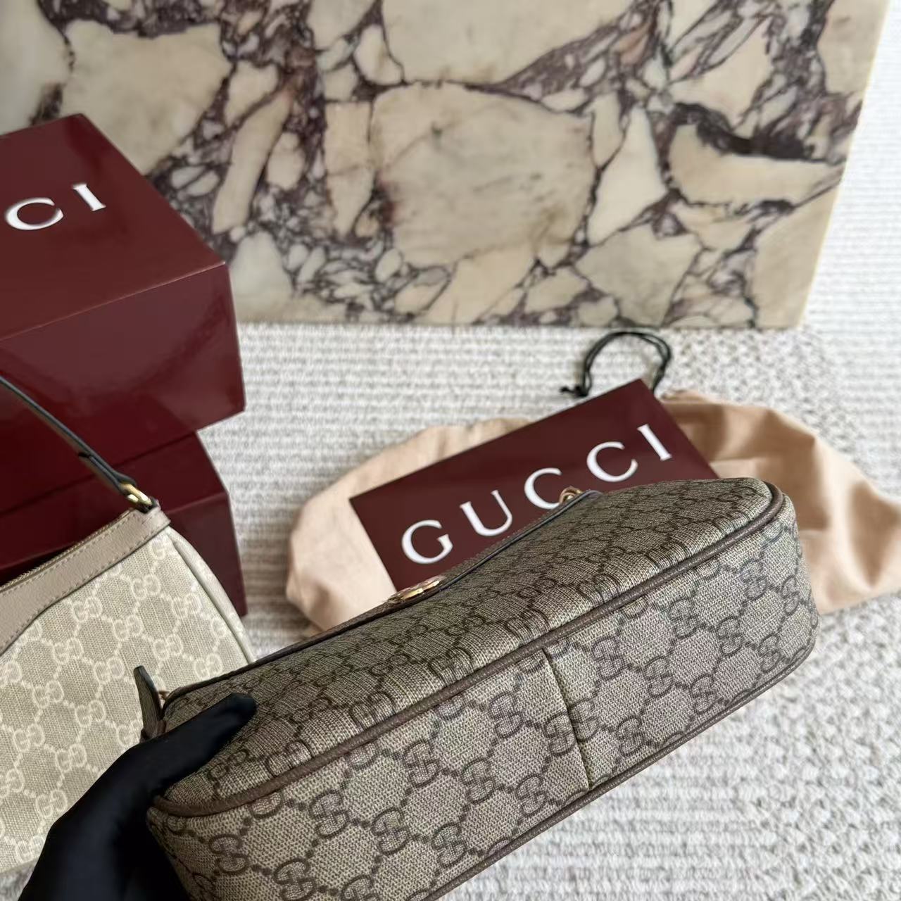 GUCCI ジャカード アンダーアームバッグ【 50％割引+送料無料】