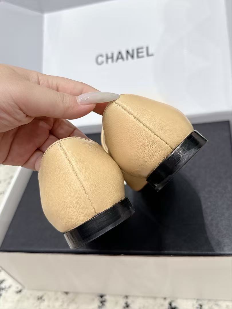 CHANE1 高品質ダブルCラムスキンフラットシューズ【50％割引+送料無料】