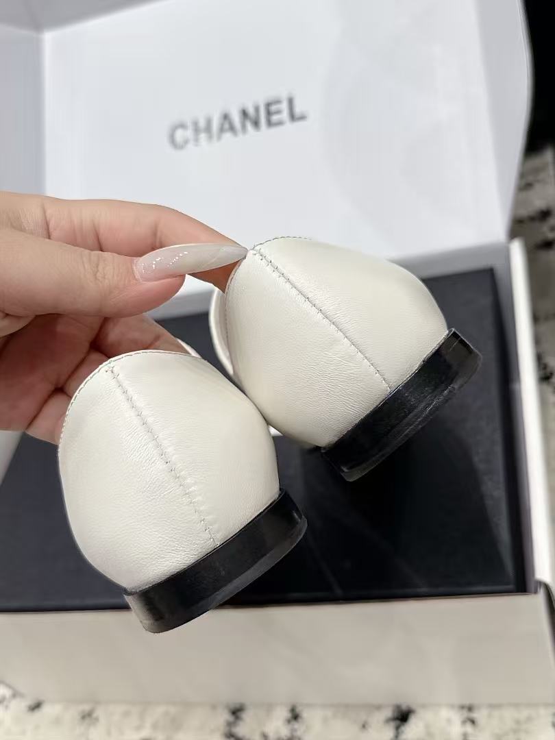 CHANE1 高品質ダブルCラムスキンフラットシューズ【50％割引+送料無料】