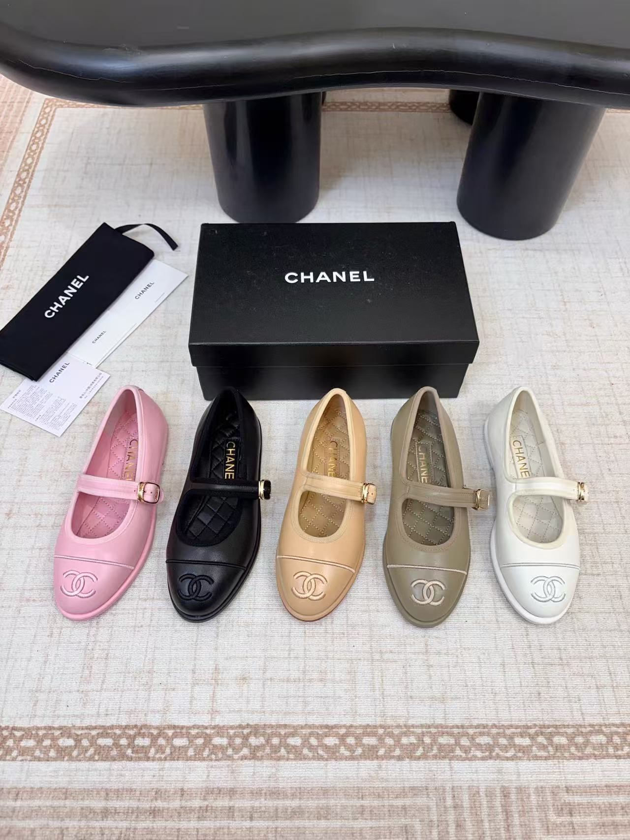 CHANE1 高品質ダブルCフラットシューズ【50％割引+送料無料】
